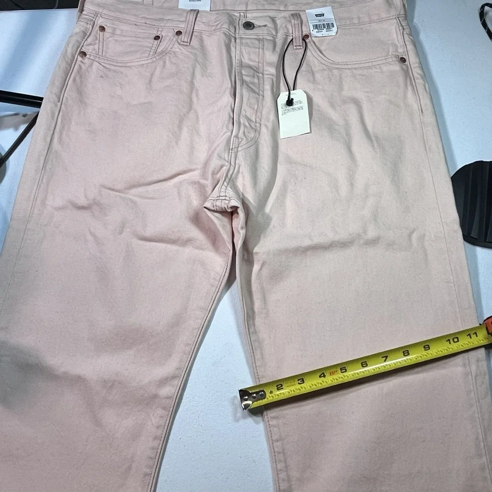 Nwt LEVI'S FRESH Produce  501 ORIGINAL Premium LIGHT PINK 38x32 Lemon